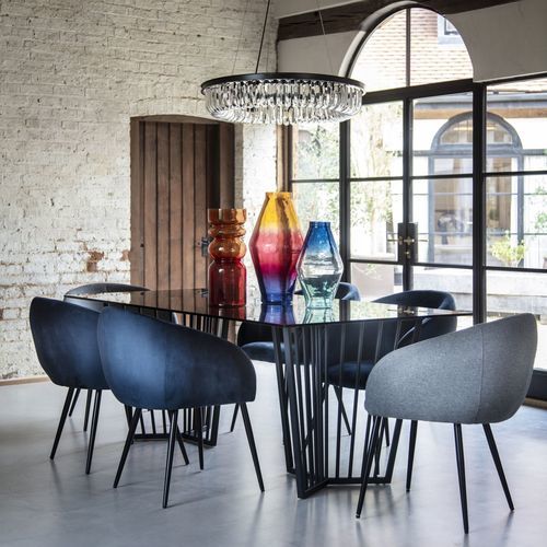 Sedia vintage - LANGLEY - Marston & Langinger - da interno / in velluto / con supporto in metallo
