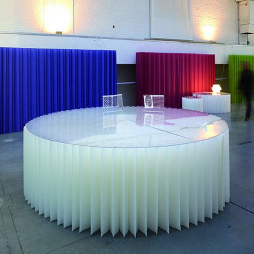 Tavolo contemporaneo - HONEYCOMB - PROCÉDÉS CHÉNEL INTERNATIONAL - in Plexiglas® / di carta / con base in cartone