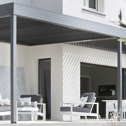Pergola autoportante - WALLIS&OUTDOOR® - PROFILS SYTEMES - addossata / in alluminio / in alluminio estruso