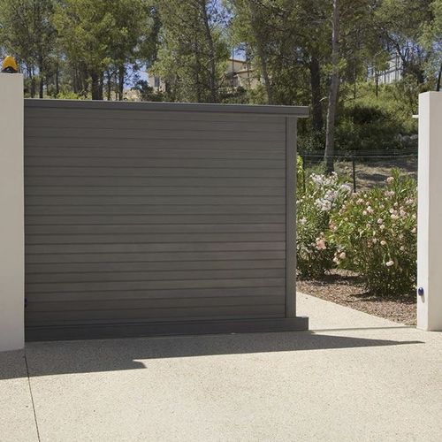 Cancello battente - SHAR-PEI® - PROFILS SYTEMES - scorrevole / in alluminio / a lamelle