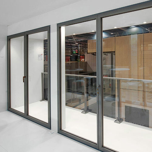 Finestra in alluminio - DZAO 113M - PROFILS SYTEMES - a battente / a 2 ante / grigia