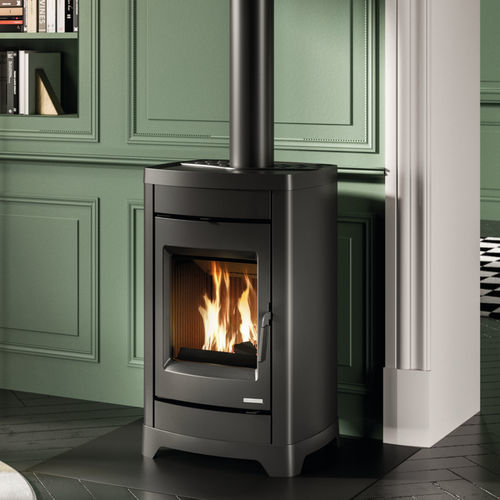 Stufa a legna - Charlotte - PALAZZETTI LELIO - 5 kW...10 kW / con piedi / contemporanea
