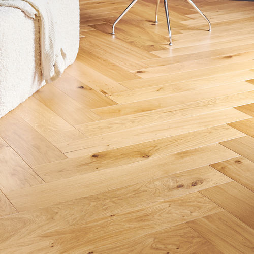 Parquet multistrato - ZENITUDE MIEL 139 - PANAGET - in rovere / a spina di pesce / spazzolato