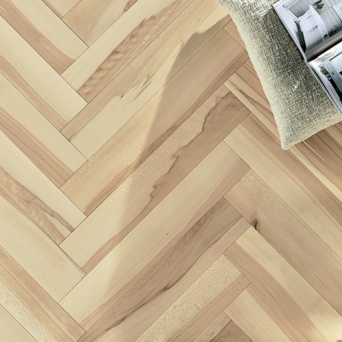 Parquet multistrato - FLAMED BOIS FLOTTÉ 139 - PANAGET - in faggio / a spina di pesce / spazzolato