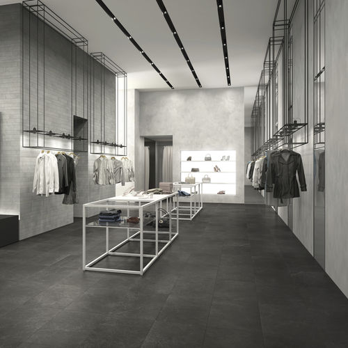Piastrella in gres porcellanato - PRIME STONE : BLACK PRIME - Panaria ceramica - levigata / smaltata / strutturata
