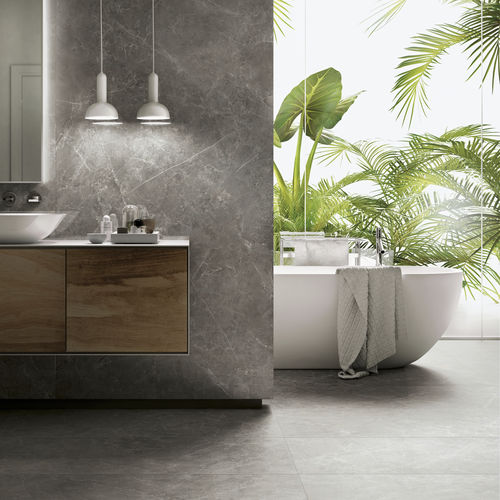Piastrella in gres porcellanato - TRILOGY : SANDY GREY - Panaria ceramica - levigata / lucida / smaltata