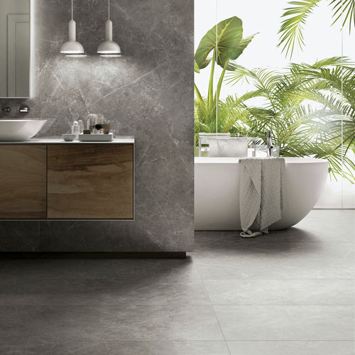 Piastrella in gres porcellanato - TRILOGY 0.3 : SAND GREY - Panaria ceramica - levigata / lucida / da interno