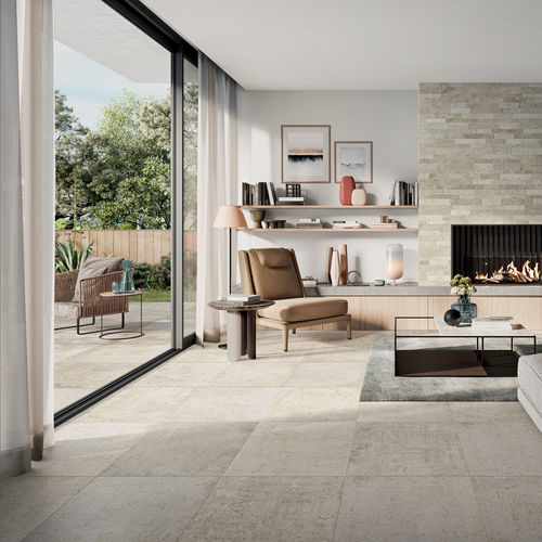 Piastrella in gres porcellanato - HOME : WHITE RANGE - Panaria ceramica - finitura naturale / strutturata / da interno