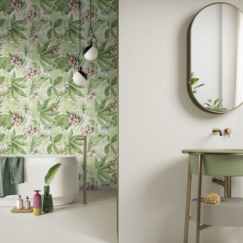 Piastrella in gres porcellanato - MUST 0.3 : STAR WHITE - Panaria ceramica - levigata / da interno / da bagno