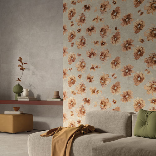 Piastrella in gres porcellanato - IQONIQA : POPPY WARM - Panaria ceramica - opaca / da interno / da sala