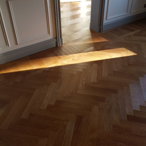 Parquet multistrato - BABYLONE - PARQUETERIE BEAU SOLEIL - massello / in rovere / a spina di pesce