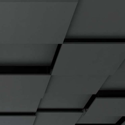Controsoffitto in legno - EXTENSION - OBERFLEX - a quadrotte / per ufficio / da interno