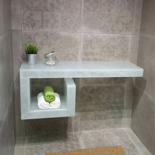 Mensola - ICE NUGGET - OCCITANIE PIERRES - contemporaneo / in vetro / da bagno