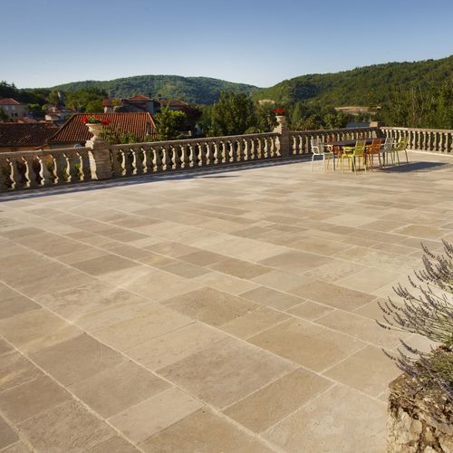 Lastricato in pietra naturale - AUBEROCHE BOURIANE - OCCITANIE PIERRES - da esterno / da interno / per terrazza