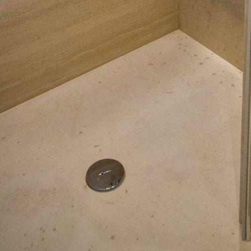 Piatto doccia rettangolare - AUBEROCHE - OCCITANIE PIERRES - da appoggio / in pietra / antiscivolo