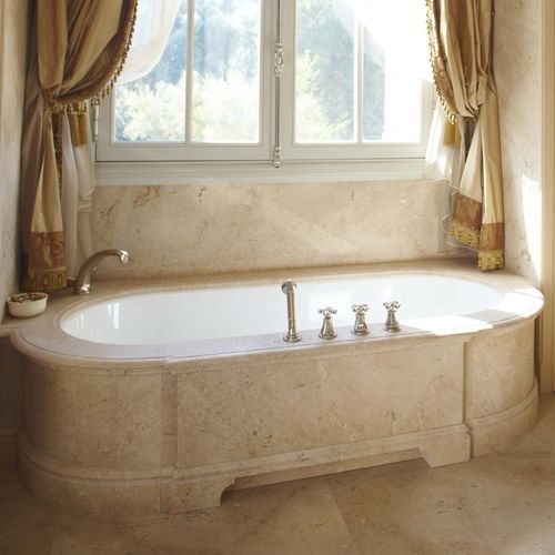 Rivestimento vasca da bagno ovale - OCCITANIE PIERRES - in gres porcellanato