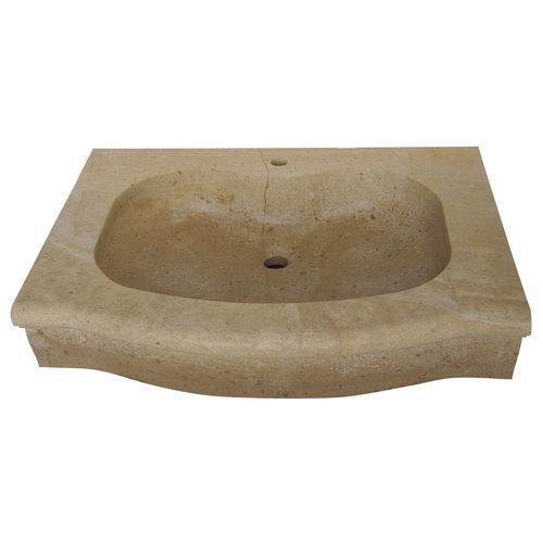 Lavabo sospeso - OCCITANIE PIERRES - in pietra naturale / 1 foro / senza troppopieno