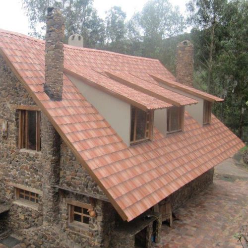 Copertura in materiale riciclato - ONDUVILLA - ONDULINE - aspetto tegola / termica / a tenuta stagna
