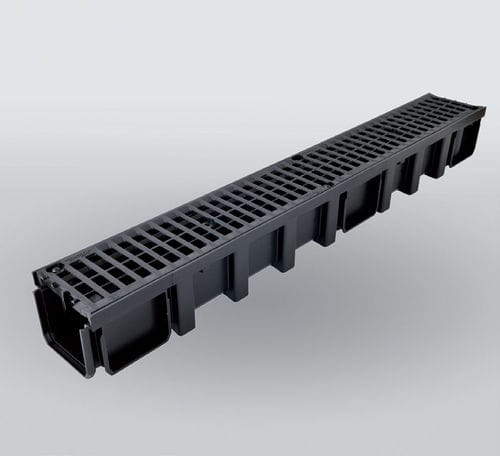 Canaletta con griglie - CONNECTO® B125 - Nicoll - in polipropilene / per parcheggio
