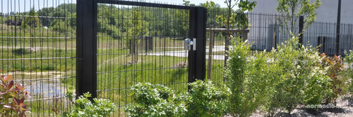 Cancello a maglia saldata - RESIDECO™ OOBAMBOO™ - NORMACLO - pivotante / in acciaio galvanizzato / in acciaio con rivestimento a polvere