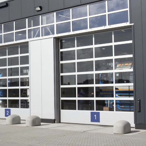 Porta industriale sezionale - NovoLux  - Novoferm - in alluminio / in acrilico / acustica