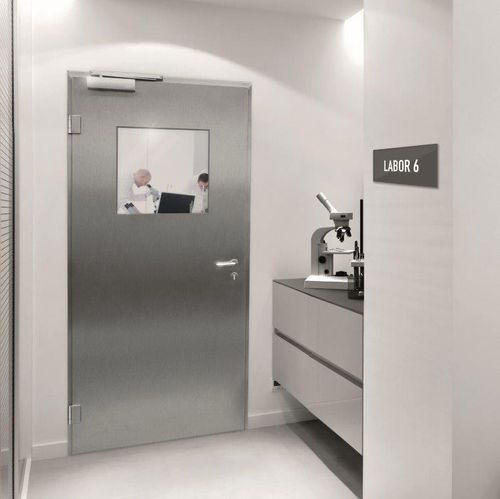 Porta da interno - NOVOPORTA CLEAN ER-1 - Novoferm - in acciaio inossidabile / battente / contemporanea