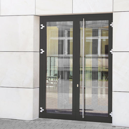 Porta d'ingresso - Novoferm - in alluminio / battente / contemporanea