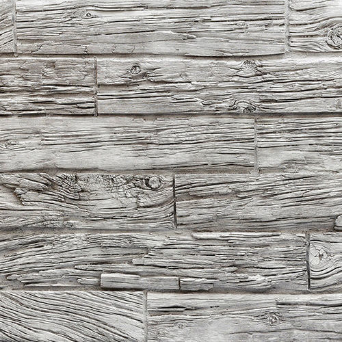 Pannello decorativo in poliestere - HORIZONTAL WOODEN SLEEPERS WHITE - MSD Panels - in fibra di vetro / da parete / con motivo stampato