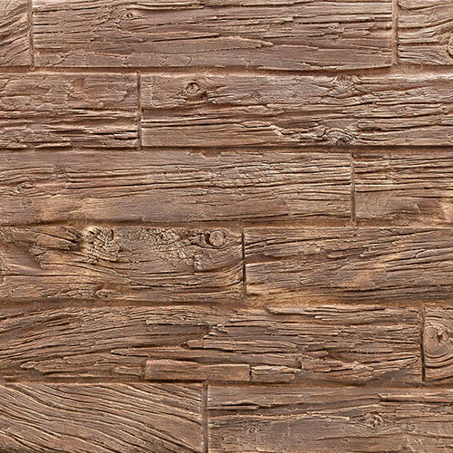 Pannello decorativo in poliestere - HORIZONTAL WOODEN SLEEPERS BROWN - MSD Panels - in fibra di vetro / da parete / con motivo stampato
