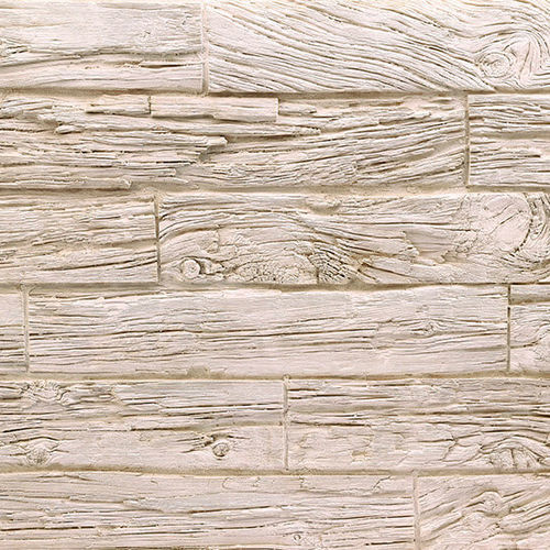 Pannello decorativo in resina di poliuretano - HORIZONTAL WOODEN SLEEPERS OFF-WHITE - MSD Panels - in fibra di vetro / da parete / con motivo stampato