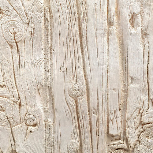 Pannello decorativo in poliestere - VERTICAL WOODEN SLEEPERS OFF-WHITE - MSD Panels - in fibra di vetro / da parete / con motivo stampato