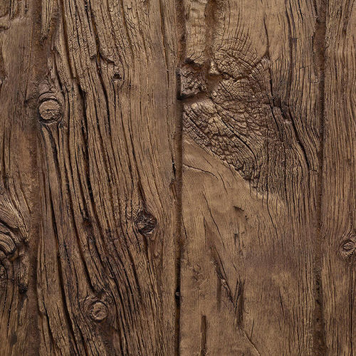 Pannello decorativo in poliestere - VERTICAL WOODEN SLEEPERS OLD WALNUT - MSD Panels - in fibra di vetro / da parete / con motivo stampato