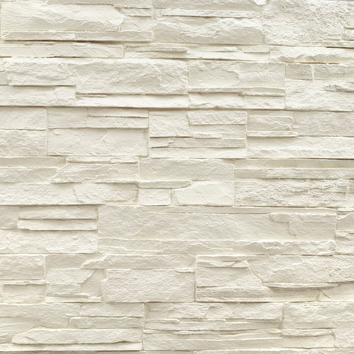 Pannello decorativo in poliestere - STONE WHITE - MSD Panels - in fibra di vetro / da parete / con motivo stampato