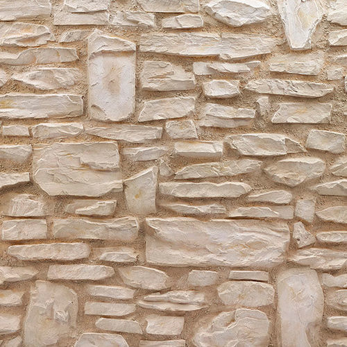Pannello decorativo in poliestere - RUSTIC STONE OFF-WHITE - MSD Panels - in fibra di vetro / da parete / con motivo stampato