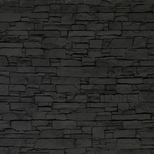 Pannello decorativo in poliestere - STONE BLACK - MSD Panels - in fibra di vetro / da parete / con motivo stampato