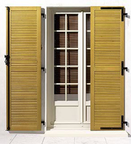 Persiana battente - MENUISERIES ELVA - in legno / per porta
