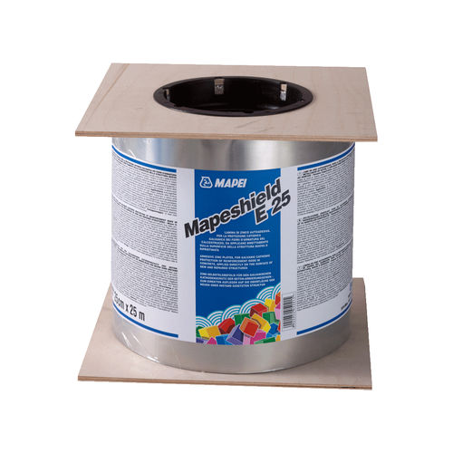 Anodo galvanico per cemento armato - MAPESHIELD E 25 - MAPEI - di protezione / in zinco / autoadesivo