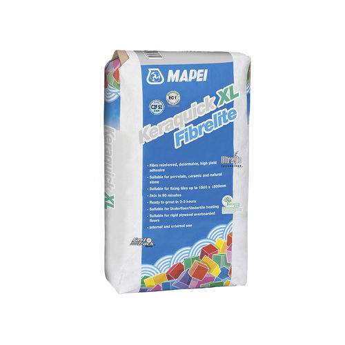 Malta collante sigillante - KERAQUICK XL FIBRELITE - MAPEI - di giunzione / per piastrelle / in cemento rinforzato