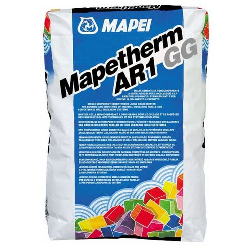 Malta di rasatura - MAPETHERM AR1 GG - MAPEI - di rasatura autolivellante / per isolamento a cappotto / per cemento