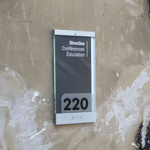 Cartello segnaletico per porta - PARIS  - MARCAL - da parete / in PVC / in braille