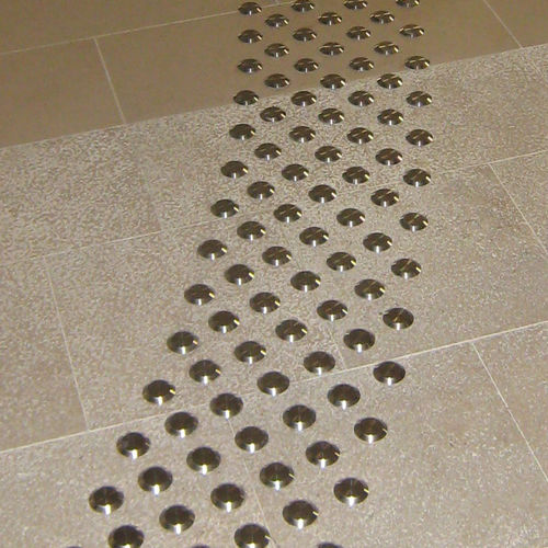 Borchia tattile in acciaio inossidabile - PODOINOX - MARCAL