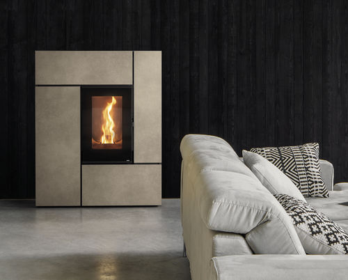 Stufa a pellet - FEEL - MCZ - 12 kW / a pavimento / da parete