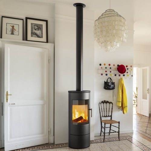 Stufa a legna - RAYHA - MCZ - 5 kW...10 kW / da appoggio / contemporanea