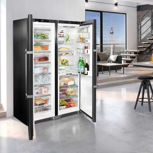 Frigorifero a 2 porte - SBSBS 8673 PREMIUM BIOFRESH NOFROST - LIEBHERR - per uso residenziale / a posa libera / grigio