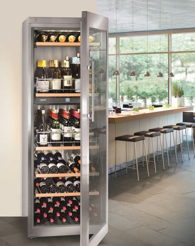 Cantinetta multitemperatura - WTPES 5972 VINIDOR - LIEBHERR - installazione libera / in acciaio inossidabile / vetrata