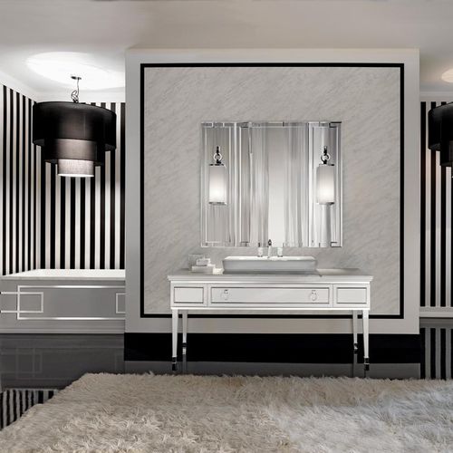 Mobile lavabo da appoggio - LUTETIA - Oasis Group srl - in legno / in acciaio / in resina