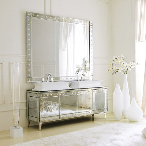 Mobile lavabo doppio - RIVOLI - Oasis Group srl - da appoggio / in vetro / classico