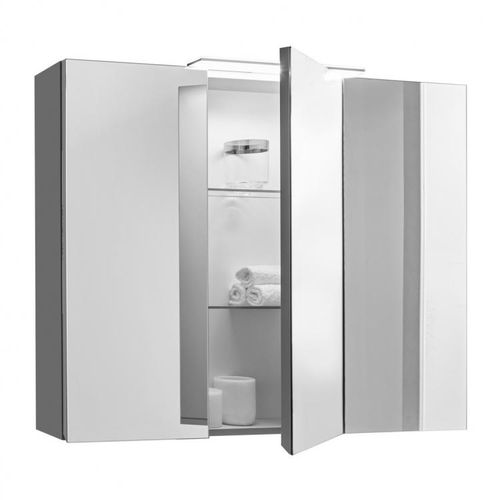 Mobile pensile per bagno con specchio con illuminazione integrata - BASIC - Oasis Group srl - contemporanea / da parete