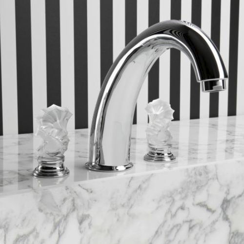 Miscelatore doppio comando per lavabo - SEAHORSE 000RBSH041CR - Oasis Group srl - da appoggio / in metallo cromato / da bagno