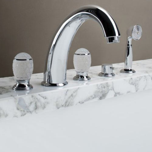 Miscelatore doppio comando per vasca - VENICE 000RBVE043CR - Oasis Group srl - da appoggio / in metallo cromato / da bagno
